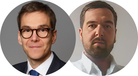 Accueil 10 Portrait des fondateurs et associés de Poieo dans des bulles liées : Emmanuel et Benoît Lereau