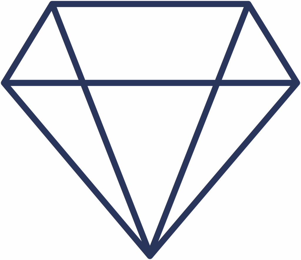 Accueil 13 picto au trait diamant bleu poieo représentant l'excellence de l'entreprise